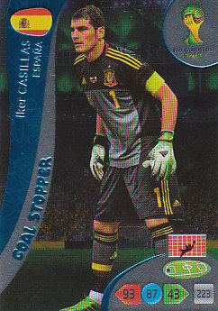 Iker Casillas Spain Panini 2014 World Cup Goal Stopper #357